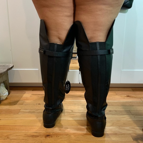 Black wide calf boots - Picture 3 of 5
